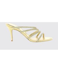 Rene Caovilla - Erin Satin Mules With Rhinestones - Lyst
