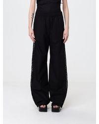MSGM - High-Waisted Embroidered Cotton Lace Palazzo Pants - Lyst