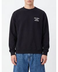 Drole de Monsieur - Crewneck Cotton Sweatshirt With Slogan Print - Lyst