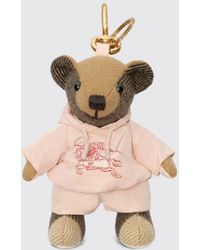 Burberry - Thomas Bear Pure Cashmere Keychain With Engraved Ekd Logo - Lyst