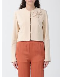 Twinset - Viscose Blend Blazer With Flower - Lyst