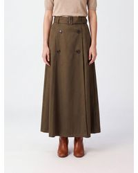 Burberry - High-Waisted Cotton Wrap Maxi Skirt With Belt - Lyst