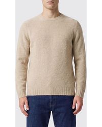 Fedeli - Crew-Neck Wool Blend Jumper With Long Sleeves And Ribbed Trims - Lyst