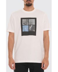 BOSS - Short-Sleeved Cotton T-Shirt With Graphic Print And Crew Neck - Lyst