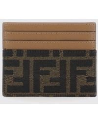 Fendi - Tarjetero En Tejido Jacquard Ff Zucca Con Seis Ranuras Para Tarjetas - Lyst