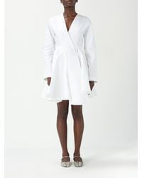 Alaïa - Robe Asymetrique En Coton - Lyst