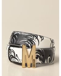 Boutique Moschino - Moschino Boutique Patterned Belt With Big M Monogram - Lyst