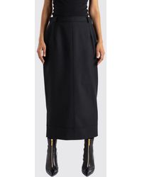 Thom Browne - High-Waisted Wool Pencil Skirt With A Midi Length And Back Slit - Lyst