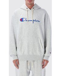 Champion - Oversized Cotton Hoodie With Contrast Logo - Lyst