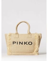 Pinko - Beach Crocheted Raffia Bag - Lyst