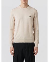 Vivienne Westwood - Pure Wool Crewneck Jumper With Embroidered Orb Logo - Lyst