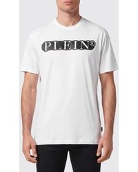 Philipp Plein - Cotton Crew Neck T-Shirt With Contrasting Logo Lettering Print - Lyst
