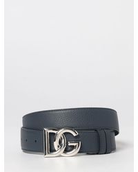 Dolce & Gabbana - Dolce &Amp Gabbana Reversible Calf Leather Belt With Dg Monogram Buckle - Lyst