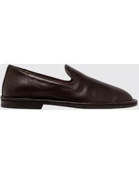 Buttero - Cowhide Flat Loafers With Round Toe And Rubber Sole - Lyst