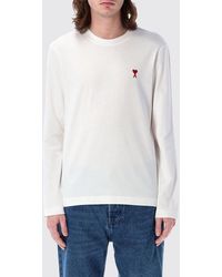 Ami Paris - Cotton T-Shirt With Mini Logo - Lyst