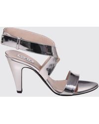 Alaïa - Patent Leather Sandals With A High Cone Heel And An Ankle Strap - Lyst
