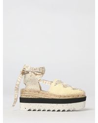 Stella McCartney - Gaia Organic Cotton Canvas Wedge Espadrilles - Lyst