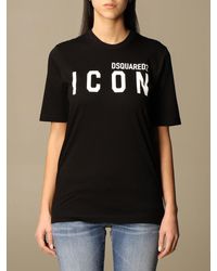 DSquared² - Cotton T-shirt With Icon Logo - Lyst