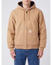 Carhartt - Og Active Cotton Bomber Jacket With Hood And Kangaroo Pocket - Lyst