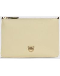 Pinko - Flat Love Bag Simply Leather Clutch - Lyst