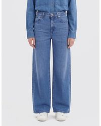 7 For All Mankind - Wide Leg Denim Trousers - Lyst
