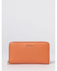 Coccinelle - Metallic Soft Grained Leather Wallet - Lyst