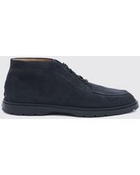 Tod's - Suede Calfskin Chukka Boots With Round Toe And Rubber Sole - Lyst