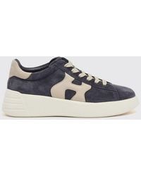 Hogan - Rebel Leather And Suede Sneakers With Chunky Sole - Lyst