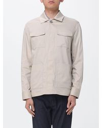 Manuel Ritz - Relaxed Fit Twill Shirt Jacket With Concealed Closure - Lyst