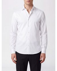 ZEGNA - Slim Fit French Collar Cotton Poplin Dress Shirt With Long Sleeves - Lyst
