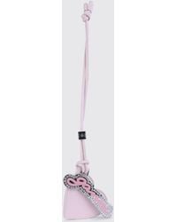 Ganni - Faux Leather Keychain - Lyst
