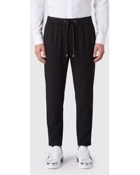Dolce & Gabbana - Dolce &Amp Gabbana Slim Fit Stretch Cotton Jogging Trousers With Logo Plaque - Lyst