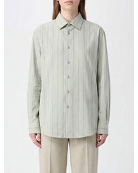MM6 by Maison Margiela - Striped Cotton Shirt With A Relaxed Fit - Lyst