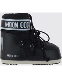 Moon Boot - Bottes De Neige Basses Icon En Nylon Bicolore Avec Logo - Lyst