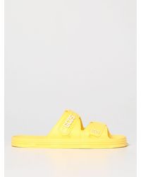 Gcds Rubber Sandals With Logo - Yellow