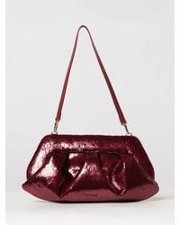 THEMOIRÈ - Themoir&Egrave Bios Draped Vegan Leather Clutch With Removable Strap - Lyst