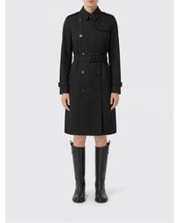 Burberry - Double Breasted Cotton Trench Coat - Lyst