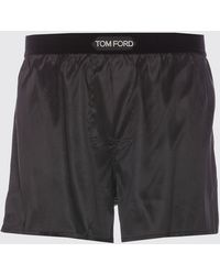Tom Ford - Silk Boxers With Elasticized Logo Waistband - Lyst