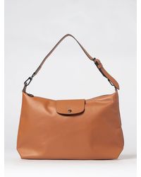 Longchamp - Le Pliage Xtra Large Calfskin Leather Shoulder Bag With Logo - Lyst