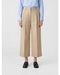 The Row - High-Waisted Cropped Wide-Leg Pants - Lyst