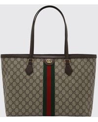 Gucci - Ophidia Coated Cotton Bag With Gg Monogram - Lyst