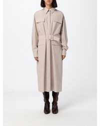 Fabiana Filippi - Wool-Blend Midi Chemisier Dress With Waist Belt - Lyst