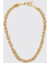 Semicouture - Coloured Brass Choker Necklace With Engraved Logo - Lyst
