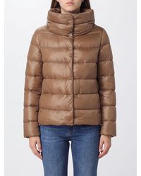 Herno - Short Quilted Ultralight Nylon Down Jacket With High Neck And Drawstring - Lyst