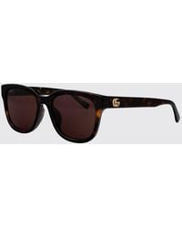 Gucci - Cat-Eye Acetate Sunglasses With Gg Monogram And Lenses - Lyst