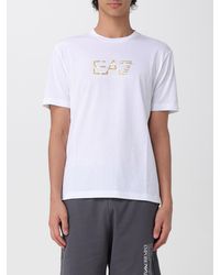 EA7 - Cotton T-Shirt With Logo - Lyst