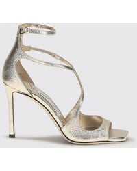 Jimmy Choo - Azia Laminated Nappa High Stiletto Heel Sandals - Lyst