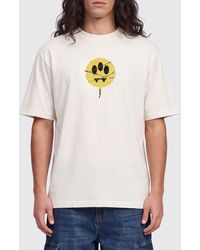 Barrow - Contrast Logo Cotton T-Shirt With Crew Neck - Lyst
