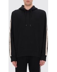 Versace Jeans Couture - Cotton Hoodie With Logo And Side Bands - Lyst