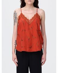Zadig & Voltaire - Zadig &Amp Voltaire Christy Silk Top With Rhinestone Wings - Lyst